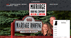 Desktop Screenshot of mariageroofing.com