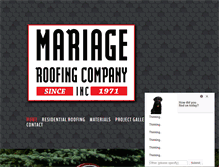 Tablet Screenshot of mariageroofing.com